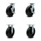 Service Caster 8 Inch Polyolefin Caster Set with Ball Bearings 2 Brakes 2 Rigid SCC-30CS820-POB-TLB-2-R820-2 - alternate 1